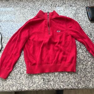 Vineyard Vines Red Half zip Sweater